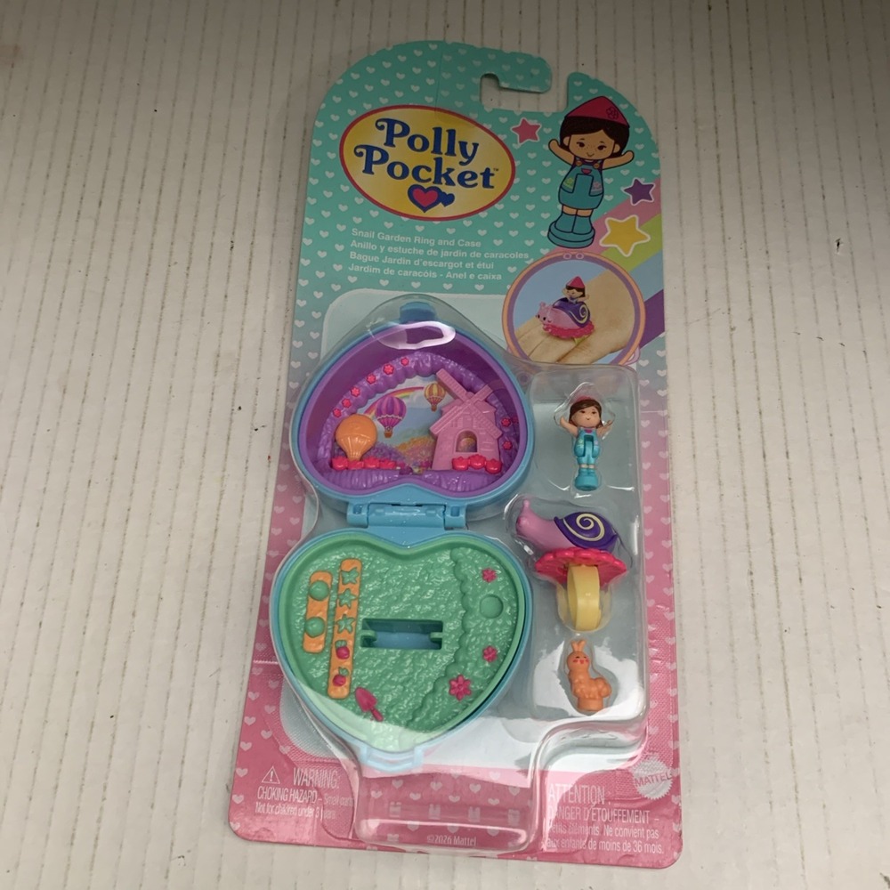 Mattel Polly Pocket Keepsake Compact Small Garden Ring Case Playset New Sealed